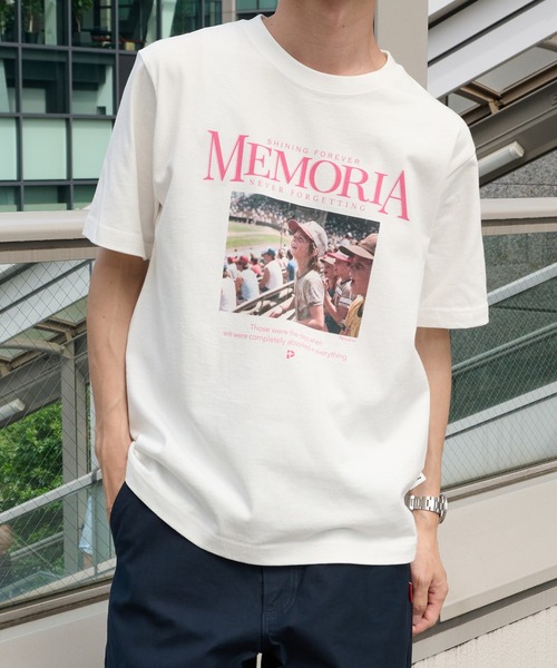 Perushu（ペルーシュ）の「Graphic Assorted Print T-Shirt／グラフィックアソートプリントTシャツ（Tシャツ/カットソー・メンズ・ブラック/ネイビー/オフホワイト/ホワイト系その他/グリーン・MEDIUM/LARGE）」の3枚目の写真