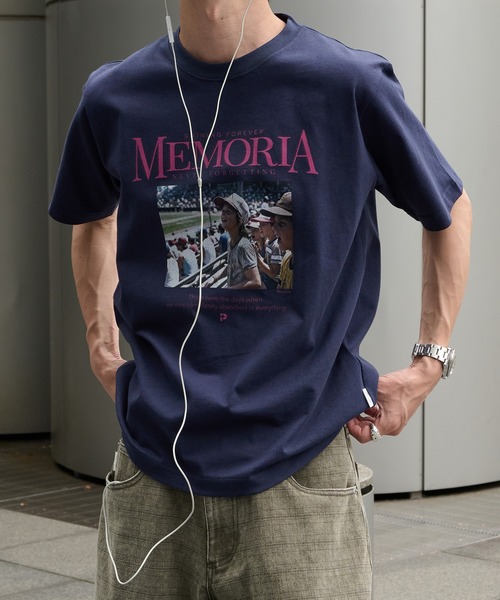 Perushu（ペルーシュ）の「Graphic Assorted Print T-Shirt／グラフィックアソートプリントTシャツ（Tシャツ/カットソー・メンズ・ブラック/ネイビー/オフホワイト/ホワイト系その他/グリーン・MEDIUM/LARGE）」の5枚目の写真