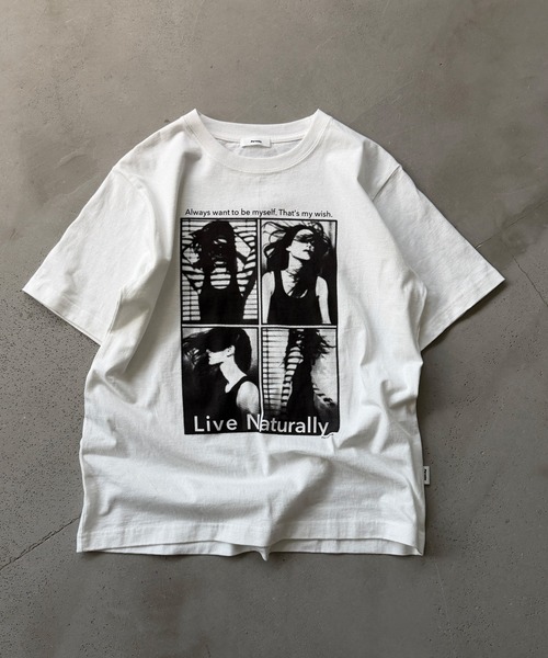Perushu（ペルーシュ）の「Graphic Assorted Print T-Shirt／グラフィックアソートプリントTシャツ（Tシャツ/カットソー・メンズ・ブラック/ネイビー/オフホワイト/ホワイト系その他/グリーン・MEDIUM/LARGE）」の10枚目の写真