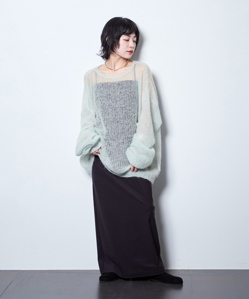 CITYSHOP（シティーショップ）の「《追加》AZE PULLOVER 2：ニット（ニット/セーター・レディース・パープル/ネイビー/サックスブルー・FREE）」の14枚目の写真