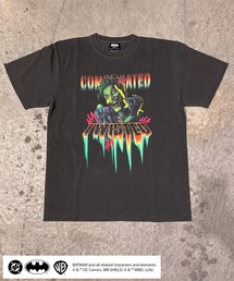 【BATMAN/バットマン】 THE JOKER COMPLICATED TWISTED グラフィックピグメントTシャツ グラフィックプリント ヴィンテージ加工 半袖 ユニセックス