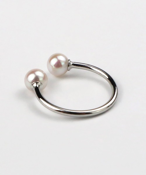 Seashore Uwajima Akoya Pearls(シーショアウワジマアコヤシンジュ)の「あこや真珠 2珠付 リング(リング・レディース・ピンクゴールド/ゴールド/シルバー・フリー)」の8枚目の写真