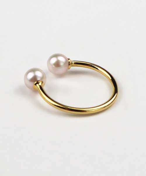 Seashore Uwajima Akoya Pearls(シーショアウワジマアコヤシンジュ)の「あこや真珠 2珠付 リング(リング・レディース・ピンクゴールド/ゴールド/シルバー・フリー)」の12枚目の写真
