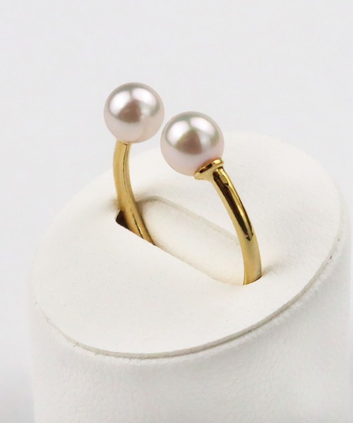 Seashore Uwajima Akoya Pearls(シーショアウワジマアコヤシンジュ)の「あこや真珠 2珠付 リング(リング・レディース・ピンクゴールド/ゴールド/シルバー・フリー)」の13枚目の写真