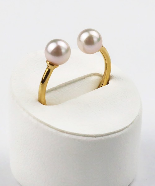 Seashore Uwajima Akoya Pearls(シーショアウワジマアコヤシンジュ)の「あこや真珠 2珠付 リング(リング・レディース・ピンクゴールド/ゴールド/シルバー・フリー)」の14枚目の写真