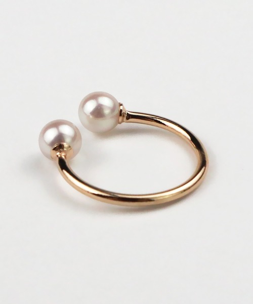 Seashore Uwajima Akoya Pearls(シーショアウワジマアコヤシンジュ)の「あこや真珠 2珠付 リング(リング・レディース・ピンクゴールド/ゴールド/シルバー・フリー)」の15枚目の写真