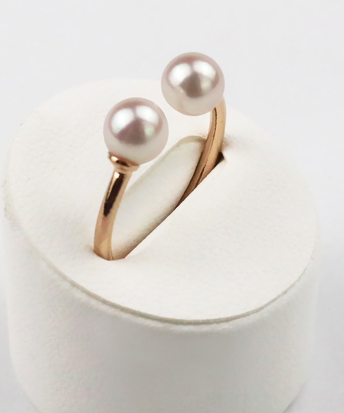 Seashore Uwajima Akoya Pearls(シーショアウワジマアコヤシンジュ)の「あこや真珠 2珠付 リング(リング・レディース・ピンクゴールド/ゴールド/シルバー・フリー)」の17枚目の写真