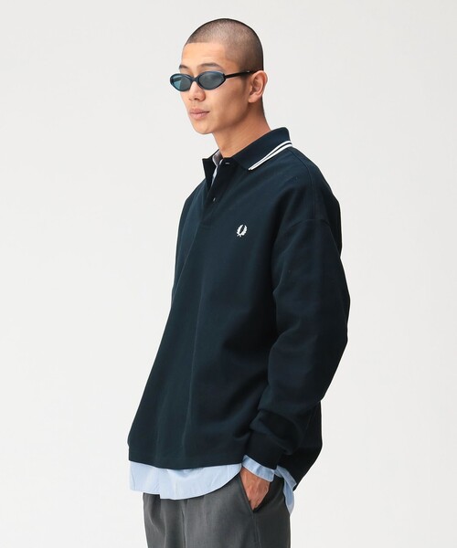FRED PERRY(フレッドペリー)の「【別注】FRED PERRY / Pique Long Sleeve Polo Shirt(ポロシャツ・メンズ・ブラック/ネイビー/ブラウン系その他・L/M/XL/S)」の13枚目の写真