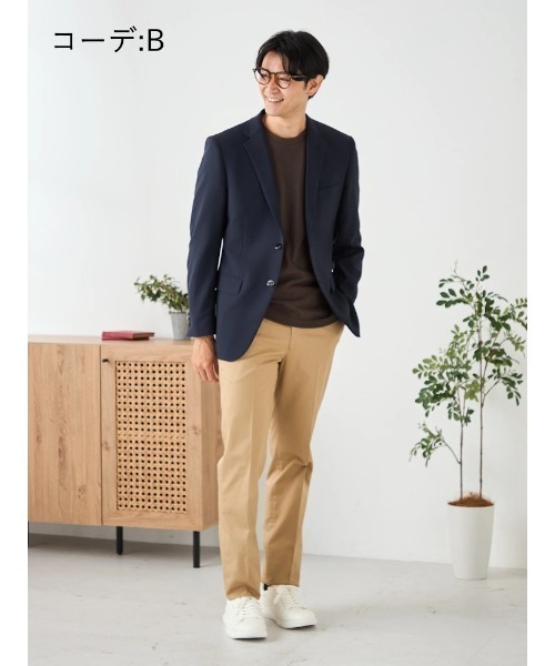 HARUYAMA(ハルヤマ)の「紺ブレザー ジャケット 2つボタン ネイビー 無地 ストレッチ メタルボタン 【セットアップ対応】(テーラードジャケット・メンズ・ネイビー・AB6/AB5/AB4/A7/A6/BB4/AB7/A4/A5/BB5/BB6/BB7)」の3枚目の写真
