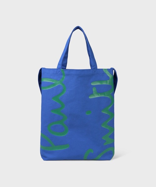 Paul Smith（ポールスミス）の「“Cropped Logo” コットン トートバッグ【553983 STOTE】（トートバッグ・メンズ・オフホワイト/ブルー/ブラック・FREE）」の3枚目の写真