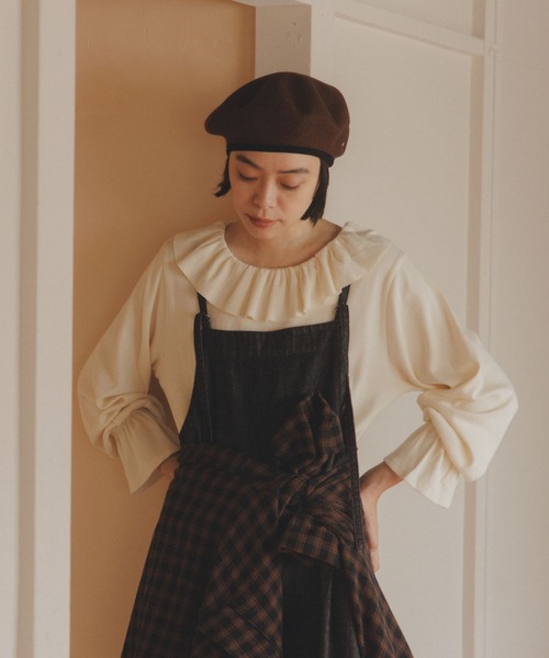 studio CLIP（スタディオクリップ）の「《natural by clip》ソフトテレコフリルカラープルオーバー（Tシャツ/カットソー・レディース・アイボリー・FREE）」の14枚目の写真