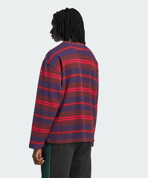 adidas(アディダス)の「90sオルタナティブスポーツ長袖ストライプ ワッフル ティー / ロンT / アディダスオリジナルス adidas Originals(Tシャツ/カットソー・メンズ・レッド・XX-LARGE/X-LARGE/X-SMALL/LARGE/3XL/SMALL/MEDIUM)」の2枚目の写真