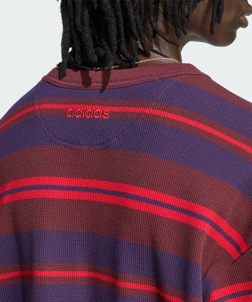 adidas(アディダス)の「90sオルタナティブスポーツ長袖ストライプ ワッフル ティー / ロンT / アディダスオリジナルス adidas Originals(Tシャツ/カットソー・メンズ・レッド・XX-LARGE/X-LARGE/X-SMALL/LARGE/3XL/SMALL/MEDIUM)」の5枚目の写真