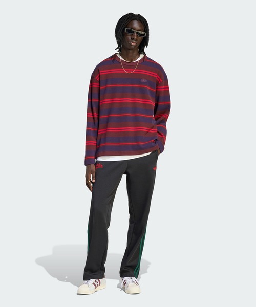 adidas(アディダス)の「90sオルタナティブスポーツ長袖ストライプ ワッフル ティー / ロンT / アディダスオリジナルス adidas Originals(Tシャツ/カットソー・メンズ・レッド・XX-LARGE/X-LARGE/X-SMALL/LARGE/3XL/SMALL/MEDIUM)」の3枚目の写真