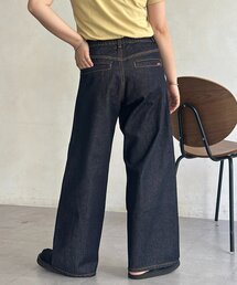 サイドボタンストレートデニム