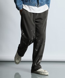 The DUFFER of ST.GEORGE(�U�_�t�@�[�I�u�Z���g�W���[�W)�́yWEB����A�C�e���zSPLATTER USED SWEAT PANTS�F�Z�b�g�A�b�v�Ή� �y�C���g�v�����g ���[�Y�h���C�N �X�E�F�b�g�p���c / �X�v���b�^�[�f�U�C�� / �s�O�����g���H(�X�E�F�b�g�p���c)