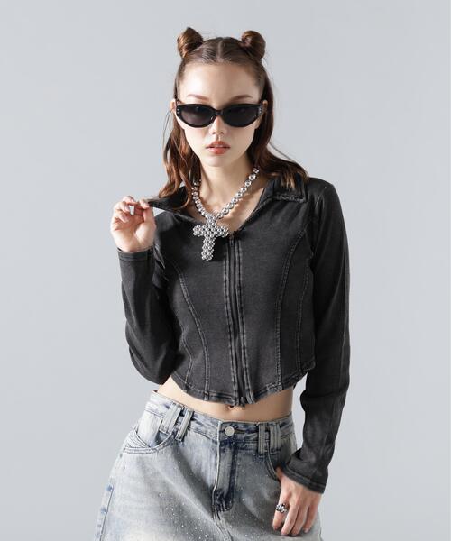 ROYAL FLASH(ロイヤルフラッシュ)の「MAVYTH/メヴィス/PATTERN LS(Tシャツ/カットソー・レディース・チャコールグレー・F)」の1枚目の写真