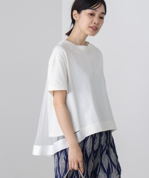 Bou Jeloud(ブージュルード)の「バックチュールプルオーバー(Tシャツ/カットソー・レディース・ブラック/オフホワイト・MEDIUM)」の18枚目の写真