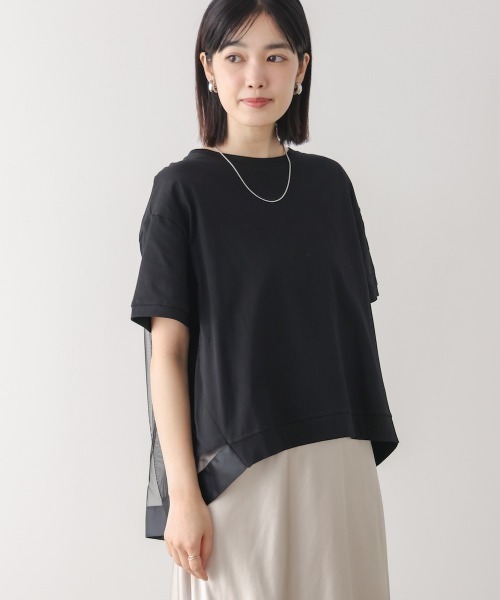 Bou Jeloud(ブージュルード)の「バックチュールプルオーバー(Tシャツ/カットソー・レディース・ブラック/オフホワイト・MEDIUM)」の5枚目の写真