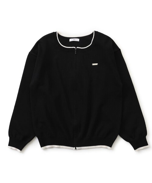 algy(アルジー)の「デイリージップカーディガン(カーディガン/ボレロ・キッズ・グレー/ブラック/サックスブルー・130/140/150/160)」の6枚目の写真