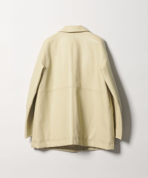 green label relaxing(グリーンレーベルリラクシング)の「【WEB限定】<at ease>レザーライク ブルゾン(その他アウター・レディース・ブラック/クリーム・38/36)」の8枚目の写真