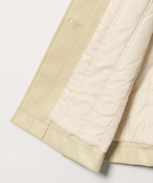 green label relaxing(グリーンレーベルリラクシング)の「【WEB限定】<at ease>レザーライク ブルゾン(その他アウター・レディース・ブラック/クリーム・38/36)」の12枚目の写真