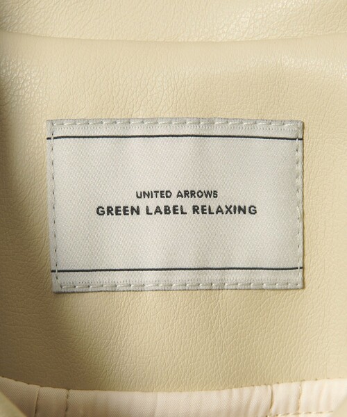 green label relaxing(グリーンレーベルリラクシング)の「【WEB限定】<at ease>レザーライク ブルゾン(その他アウター・レディース・ブラック/クリーム・38/36)」の14枚目の写真