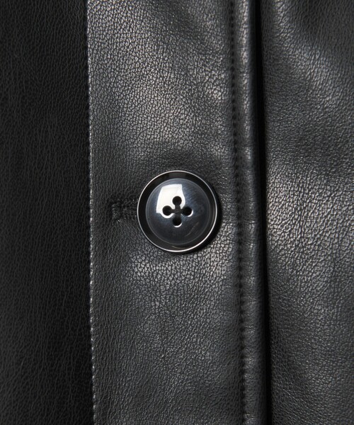 green label relaxing(グリーンレーベルリラクシング)の「【WEB限定】<at ease>レザーライク ブルゾン(その他アウター・レディース・ブラック/クリーム・38/36)」の18枚目の写真