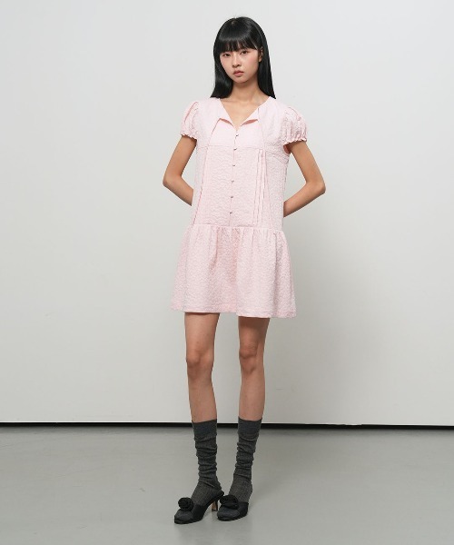 GENERAL IDEA(ジェネラルアイデア)の「【GENERAL IDEA】フローラルキャップスリーブミニワンピース / FLORAL CAP SLEEVE MINI DRESS(ワンピース・レディース・ホワイト/ブラック/ピンク・L/M/S)」の13枚目の写真