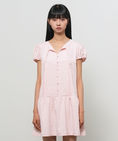 GENERAL IDEA(ジェネラルアイデア)の「【GENERAL IDEA】フローラルキャップスリーブミニワンピース / FLORAL CAP SLEEVE MINI DRESS(ワンピース・レディース・ホワイト/ブラック/ピンク・L/M/S)」の12枚目の写真