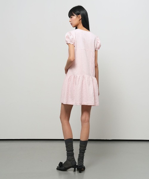 GENERAL IDEA(ジェネラルアイデア)の「【GENERAL IDEA】フローラルキャップスリーブミニワンピース / FLORAL CAP SLEEVE MINI DRESS(ワンピース・レディース・ホワイト/ブラック/ピンク・L/M/S)」の14枚目の写真