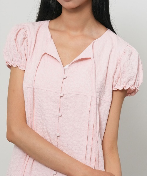 GENERAL IDEA(ジェネラルアイデア)の「【GENERAL IDEA】フローラルキャップスリーブミニワンピース / FLORAL CAP SLEEVE MINI DRESS(ワンピース・レディース・ホワイト/ブラック/ピンク・L/M/S)」の15枚目の写真