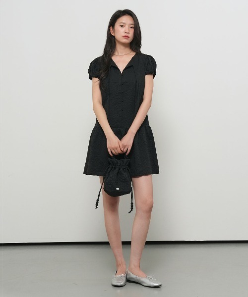 GENERAL IDEA(ジェネラルアイデア)の「【GENERAL IDEA】フローラルキャップスリーブミニワンピース / FLORAL CAP SLEEVE MINI DRESS(ワンピース・レディース・ホワイト/ブラック/ピンク・L/M/S)」の9枚目の写真
