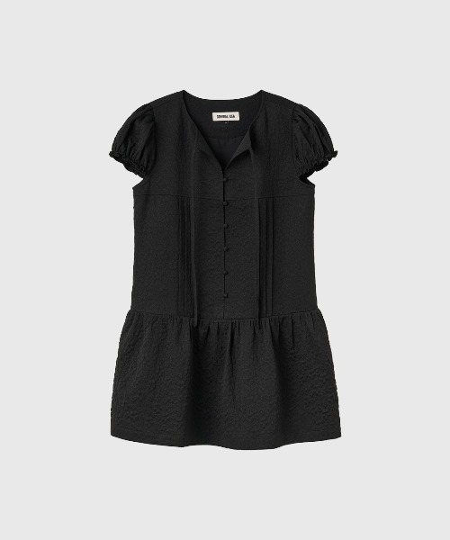 GENERAL IDEA(ジェネラルアイデア)の「【GENERAL IDEA】フローラルキャップスリーブミニワンピース / FLORAL CAP SLEEVE MINI DRESS(ワンピース・レディース・ホワイト/ブラック/ピンク・L/M/S)」の4枚目の写真