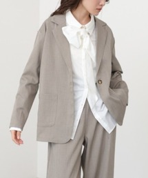 Bab（バブ）の「【セットアップ】ゆるシルエットテーラードジャケット+ウエストゴムストレートシルエットパンツ（スーツセット）」