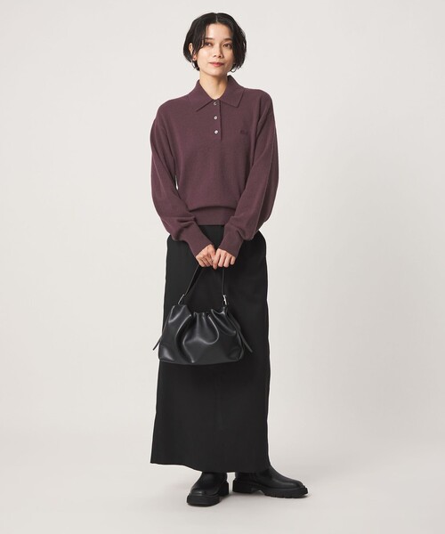 LACOSTE(ラコステ)の「【別注】<LACOSTE>ポロニット(ニット/セーター・レディース・レッド/ダークブラウン/ネイビー・FREE)」の6枚目の写真
