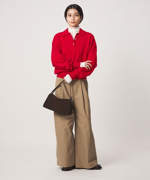 LACOSTE(ラコステ)の「【別注】<LACOSTE>ポロニット(ニット/セーター・レディース・レッド/ダークブラウン/ネイビー・FREE)」の11枚目の写真