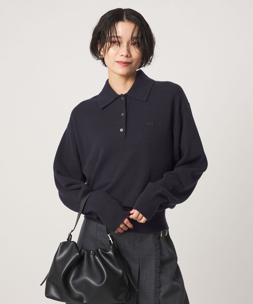 LACOSTE(ラコステ)の「【別注】<LACOSTE>ポロニット(ニット/セーター・レディース・レッド/ダークブラウン/ネイビー・FREE)」の12枚目の写真