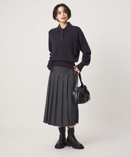 LACOSTE(ラコステ)の「【別注】<LACOSTE>ポロニット(ニット/セーター・レディース・レッド/ダークブラウン/ネイビー・FREE)」の13枚目の写真