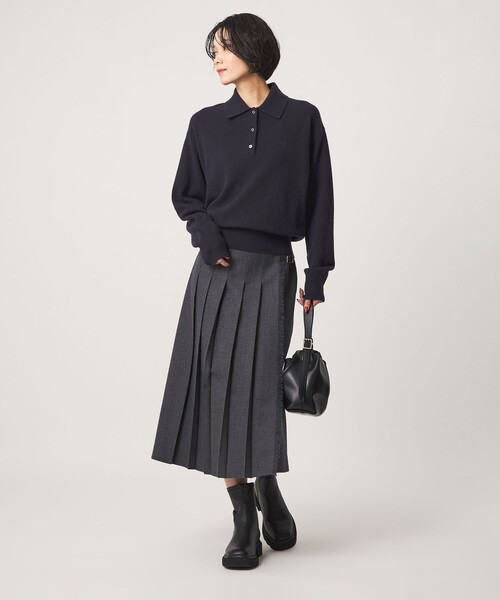 LACOSTE(ラコステ)の「【別注】<LACOSTE>ポロニット(ニット/セーター・レディース・レッド/ダークブラウン/ネイビー・FREE)」の14枚目の写真
