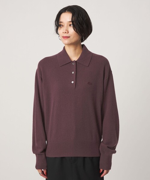 LACOSTE(ラコステ)の「【別注】<LACOSTE>ポロニット(ニット/セーター・レディース・レッド/ダークブラウン/ネイビー・FREE)」の15枚目の写真