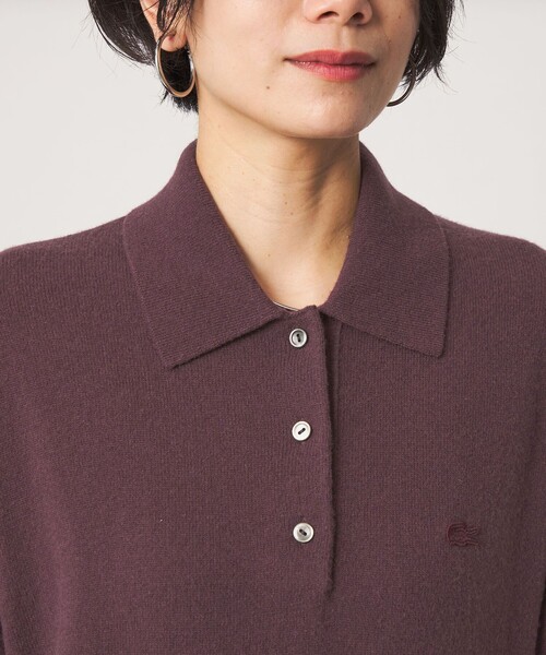 LACOSTE(ラコステ)の「【別注】<LACOSTE>ポロニット(ニット/セーター・レディース・レッド/ダークブラウン/ネイビー・FREE)」の18枚目の写真