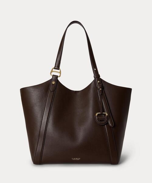 LAUREN RALPH LAUREN(ローレン ラルフ ローレン)の「ナッパ レザー ラージ Tasha トート バッグ(トートバッグ・レディース・ブラウン・ONE)」の1枚目の写真