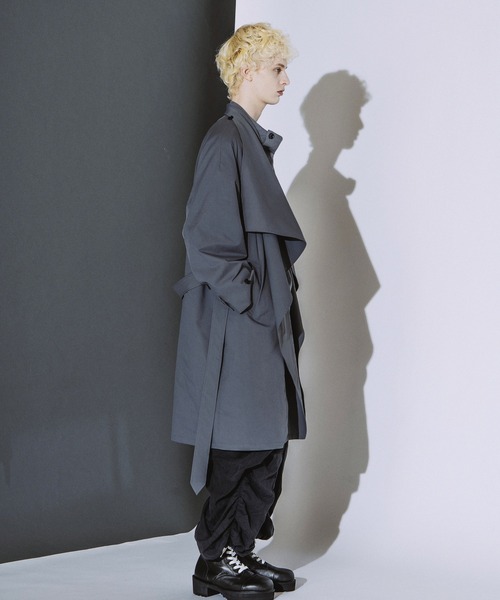 NO ID.(ノーアイディ)の「【NO ID.】Side Gather Wide Cargo Pants / サイド ギャザー ワイド カーゴ パンツ(カーゴパンツ・メンズ・グレー/ブラック・2/1)」の10枚目の写真