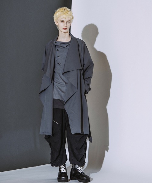 NO ID.(ノーアイディ)の「【NO ID.】Side Gather Wide Cargo Pants / サイド ギャザー ワイド カーゴ パンツ(カーゴパンツ・メンズ・グレー/ブラック・2/1)」の12枚目の写真