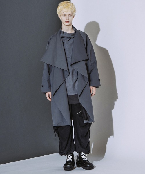 NO ID.(ノーアイディ)の「【NO ID.】Side Gather Wide Cargo Pants / サイド ギャザー ワイド カーゴ パンツ(カーゴパンツ・メンズ・グレー/ブラック・2/1)」の13枚目の写真