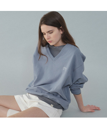 ルーズフィットVネックスウェットシャツ [TIFA04LT20]_Blue
