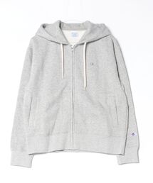 champion(チャンピオン)ワンポイントロゴ刺繍 リラックスシルエット ジップアップパーカー(裏起毛)