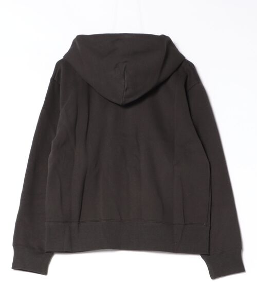 Champion(チャンピオン)の「champion(チャンピオン)ワンポイントロゴ刺繍 リラックスシルエット ジップアップパーカー(裏起毛)(パーカー・レディース・グレー/ブラック/ホワイト系その他・L/M)」の4枚目の写真