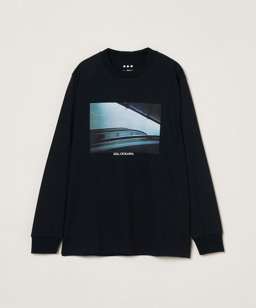 three dots(スリードッツ)の「【unisex】グラフィック ロングスリーブTシャツ(Tシャツ/カットソー・レディース・グレー系その他/ブラック系その他/ブラック系その他2・LARGE/X-SMALL/MEDIUM/SMALL)」の1枚目の写真